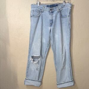 Aligrace custom 2004 vintage Levi’s silver tab re done jeans